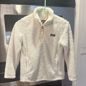 Patagonia Kids White Fleece Pullover